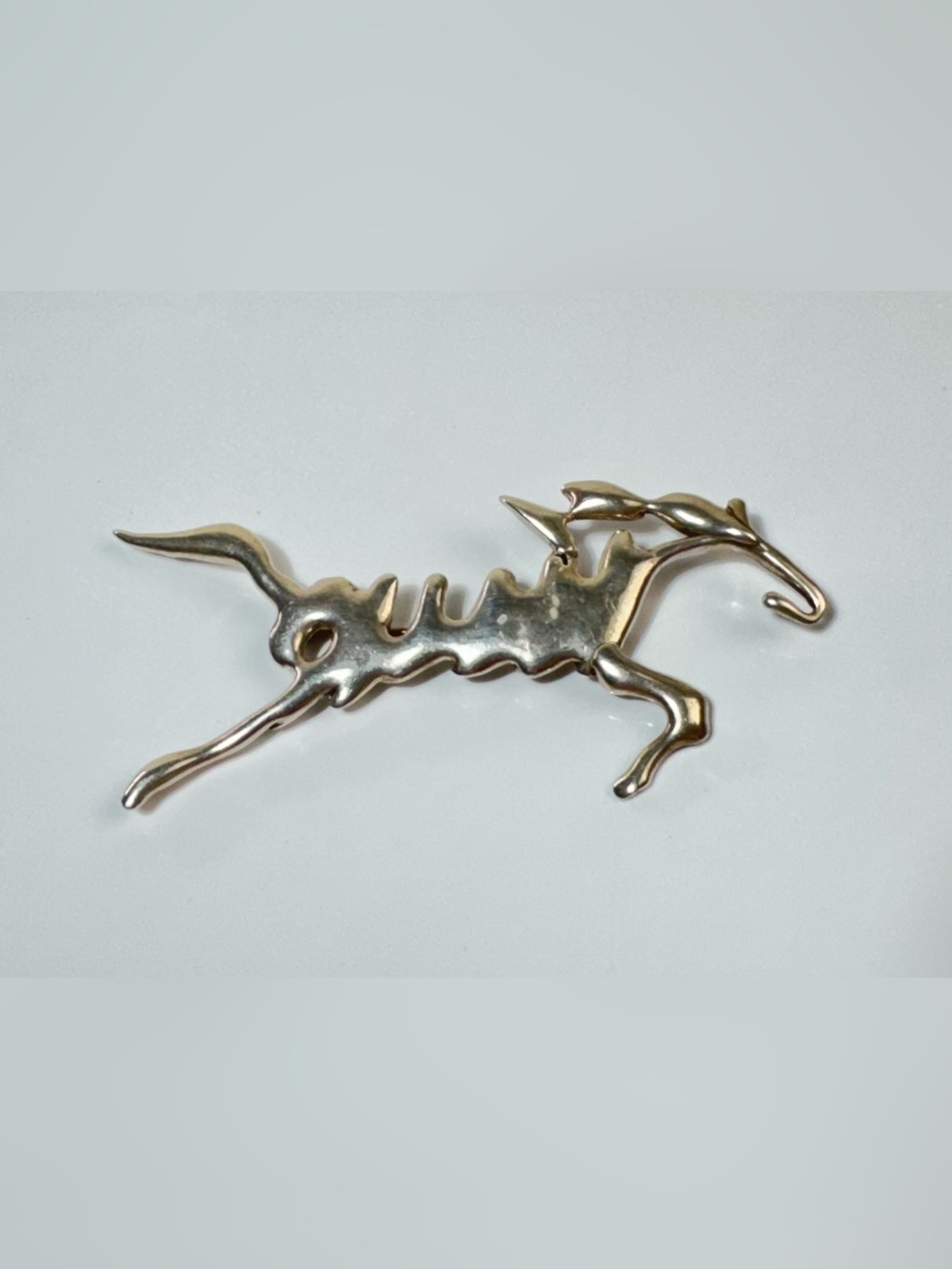 Deanne McKeown Sterling Silver Springing Horse Artist Pin